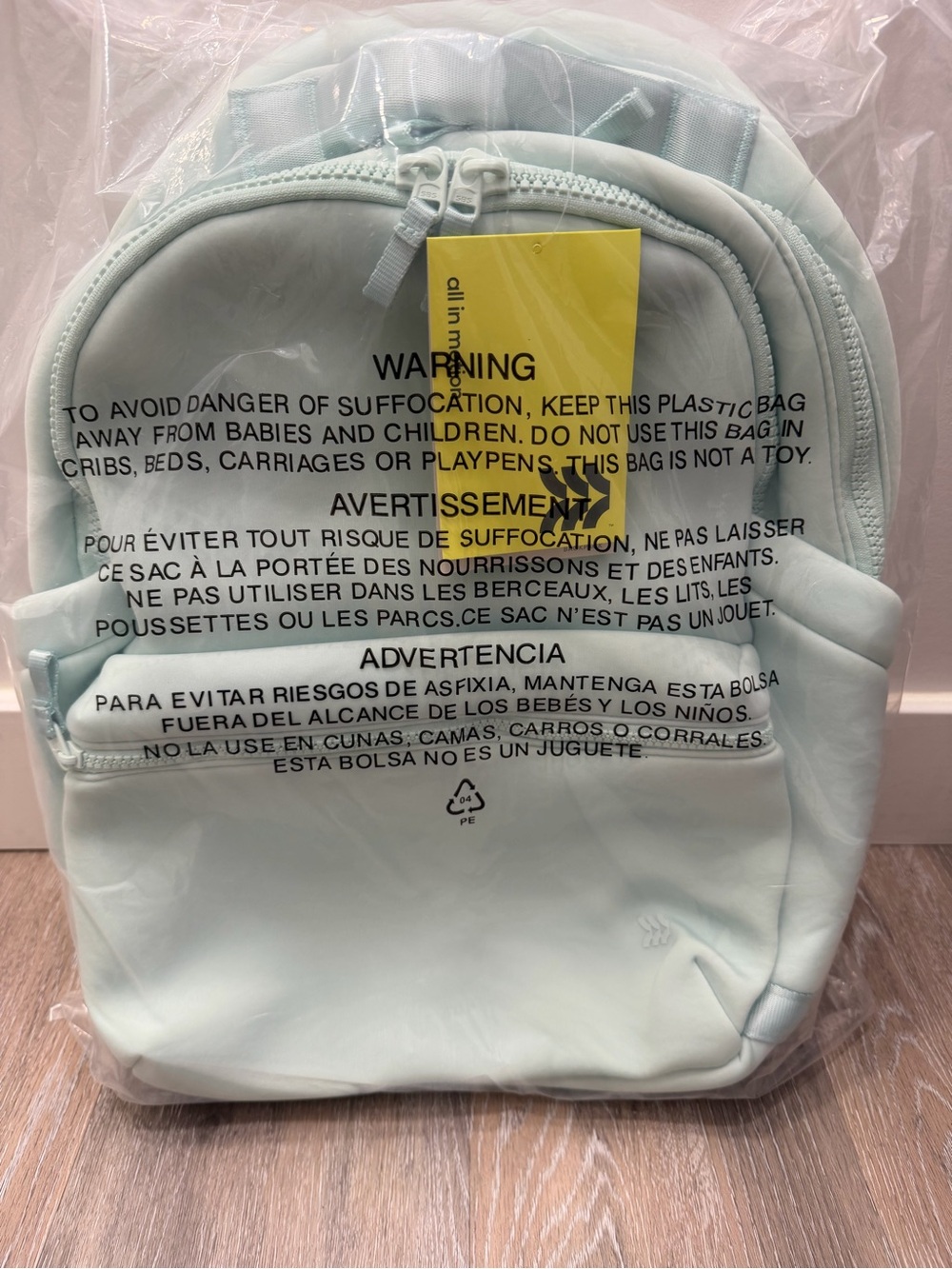 ALL IN MOTION 14L FAUX NEOPRENE BACKPACK - MINT GREEN - Picture 8 of 10